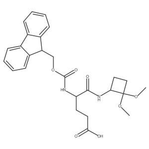 4-[(2,2-dimethoxycyclobutyl)carbamoyl]-4-({[(9H-fluoren-9-yl)methoxy]carbonyl}amino)butanoic acid结构式