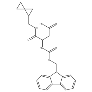 3-({[(9H-fluoren-9-yl)methoxy]carbonyl}amino)-3-[({spiro[2.2]pentan-1-yl}methyl)carbamoyl]propanoic acid结构式