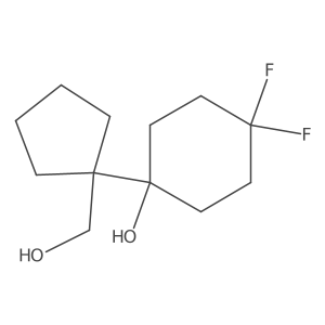 4,4-Difluoro-1-[1-(hydroxymethyl)cyclopentyl]cyclohexan-1-ol Structure