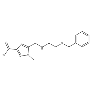 5-({[2-(benzyloxy)ethyl]amino}methyl)-1-methyl-1H-pyrazole-3-carboxylic acid Structure