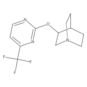 3-{[4-(Trifluoromethyl)pyrimidin-2-yl]oxy}-1-azabicyclo[2.2.2]octane结构式