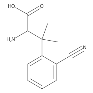 2-Amino-3-(2-cyanophenyl)-3-methylbutanoic acid Structure