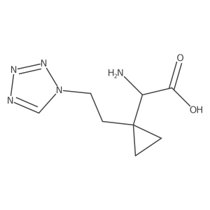2-amino-2-{1-[2-(1H-1,2,3,4-tetrazol-1-yl)ethyl]cyclopropyl}acetic acid结构式