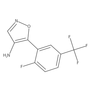 5-[2-Fluoro-5-(trifluoromethyl)phenyl]-1,2-oxazol-4-amine结构式