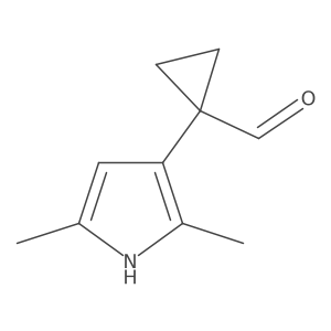1-(2,5-dimethyl-1H-pyrrol-3-yl)cyclopropane-1-carbaldehyde结构式