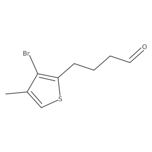 4-(3-Bromo-4-methylthiophen-2-yl)butanal Structure