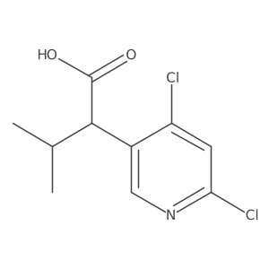 2-(4,6-Dichloropyridin-3-yl)-3-methylbutanoic acid Structure