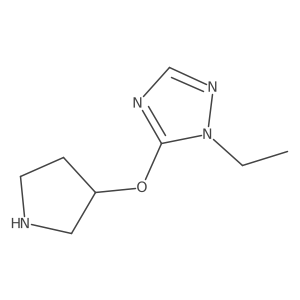 1-ethyl-5-(pyrrolidin-3-yloxy)-1H-1,2,4-triazole结构式