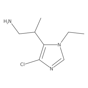 2-(4-chloro-1-ethyl-1H-imidazol-5-yl)propan-1-amine结构式