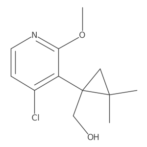 [1-(4-Chloro-2-methoxypyridin-3-yl)-2,2-dimethylcyclopropyl]methanol结构式