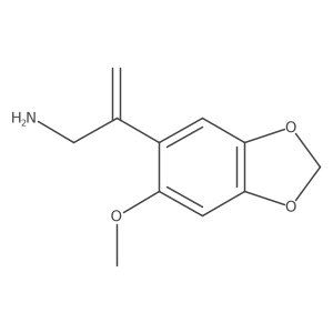 2-(6-Methoxy-1,3-dioxaindan-5-yl)prop-2-en-1-amine结构式