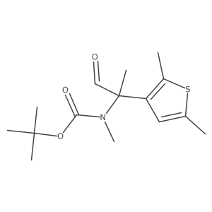tert-butyl N-[2-(2,5-dimethylthiophen-3-yl)-1-oxopropan-2-yl]-N-methylcarbamate结构式