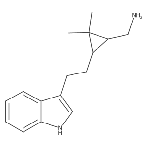 {3-[2-(1H-indol-3-yl)ethyl]-2,2-dimethylcyclopropyl}methanamine Structure