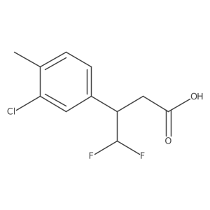 3-(3-Chloro-4-methylphenyl)-4,4-difluorobutanoic acid Structure