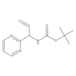 tert-butyl N-[2-oxo-1-(pyrimidin-2-yl)ethyl]carbamate结构式
