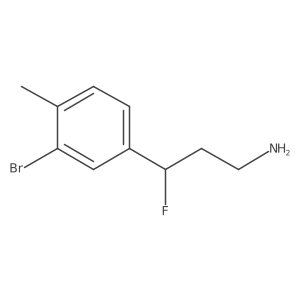 3-(3-Bromo-4-methylphenyl)-3-fluoropropan-1-amine结构式