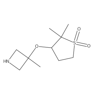 2,2-Dimethyl-3-[(3-methylazetidin-3-yl)oxy]-1lambda6-thiolane-1,1-dione结构式