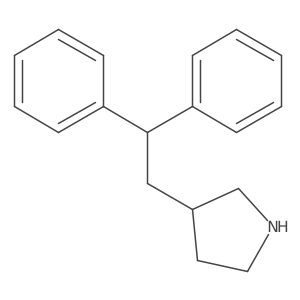 3-(2,2-Diphenylethyl)pyrrolidine结构式