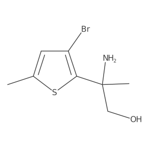 2-Amino-2-(3-bromo-5-methylthiophen-2-yl)propan-1-ol结构式