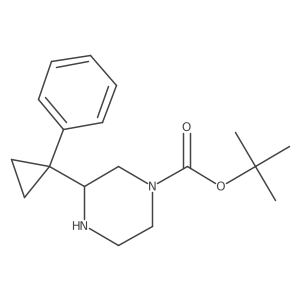 Tert-butyl 3-(1-phenylcyclopropyl)piperazine-1-carboxylate结构式