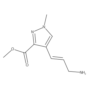 methyl 4-(3-aminoprop-1-en-1-yl)-1-methyl-1H-pyrazole-3-carboxylate结构式