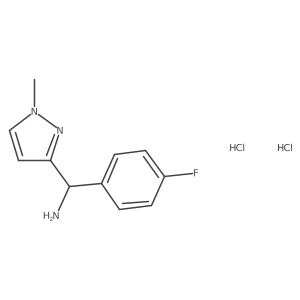 (4-Fluorophenyl)(1-methyl-1H-pyrazol-3-yl)methanamine dihydrochloride Structure