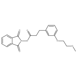 1,3-dioxo-2,3-dihydro-1H-isoindol-2-yl 3-[3-(2-methoxyethoxy)phenyl]propanoate结构式