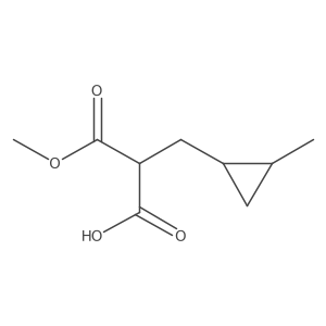3-Methoxy-2-[(2-methylcyclopropyl)methyl]-3-oxopropanoic acid Structure