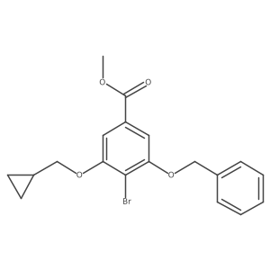 Methyl 3-(benzyloxy)-4-bromo-5-(cyclopropylmethoxy)benzoate Structure