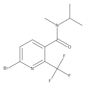 6-Bromo-N-methyl-N-propan-2-yl-2-(trifluoromethyl)pyridine-3-carboxamide结构式
