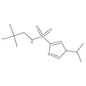 1-Propan-2-yl-N-(2,2,2-trifluoroethyl)imidazole-4-sulfonamide Structure