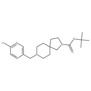 Tert-butyl 8-[(5-chloropyrazin-2-yl)methyl]-2,8-diazaspiro[4.5]decane-2-carboxylate Structure