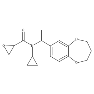 N-cyclopropyl-N-[1-(3,4-dihydro-2H-1,5-benzodioxepin-7-yl)ethyl]oxirane-2-carboxamide结构式