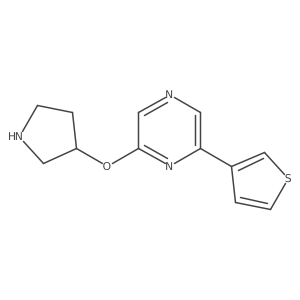 2-(Pyrrolidin-3-yloxy)-6-(thiophen-3-yl)pyrazine Structure
