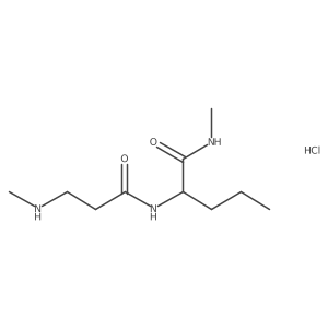 N-Methyl-2-[3-(methylamino)propanoylamino]pentanamide;hydrochloride结构式