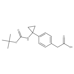 2-[4-(1-{[(Tert-butoxy)carbonyl]amino}cyclopropyl)phenyl]acetic acid结构式
