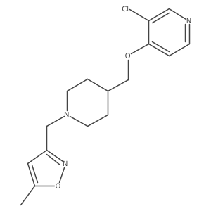 3-Chloro-4-({1-[(5-methyl-1,2-oxazol-3-yl)methyl]piperidin-4-yl}methoxy)pyridine Structure