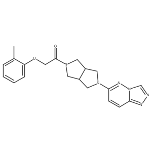 2-(2-Methylphenoxy)-1-(5-{[1,2,4]triazolo[4,3-b]pyridazin-6-yl}-octahydropyrrolo[3,4-c]pyrrol-2-yl)ethan-1-one结构式