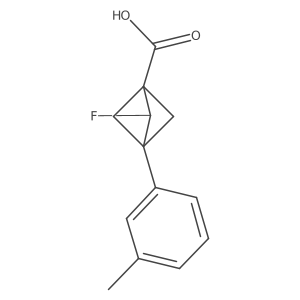 2-Fluoro-3-(m-tolyl)bicyclo[1.1.1]pentane-1-carboxylic acid Structure