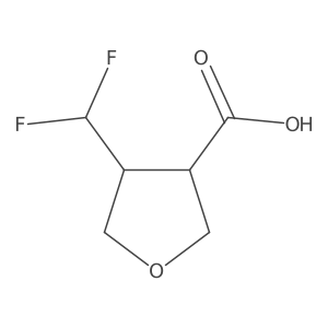4-(Difluoromethyl)oxolane-3-carboxylic acid结构式