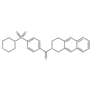 4-(4-{6H,7H,8H,9H-pyrido[2,3-b]1,6-naphthyridine-7-carbonyl}benzenesulfonyl)morpholine结构式