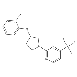 2-{3-[(3-Methylpyridin-4-yl)oxy]pyrrolidin-1-yl}-4-(trifluoromethyl)pyrimidine结构式
