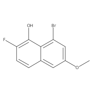 8-Bromo-2-fluoro-6-methoxynaphthalen-1-ol结构式