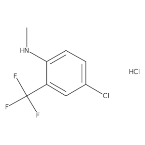 4-chloro-N-methyl-2-(trifluoromethyl)aniline hydrochloride结构式