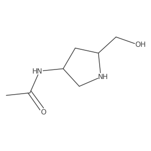 N-[(3R,5R)-5-(hydroxymethyl)pyrrolidin-3-yl]acetamide Structure
