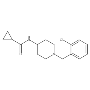 O=C(NC1CCN(Cc2ccccc2Cl)CC1)C1CC1结构式