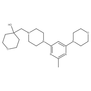 4-({4-[2-Methyl-6-(morpholin-4-yl)pyrimidin-4-yl]piperazin-1-yl}methyl)oxan-4-ol Structure