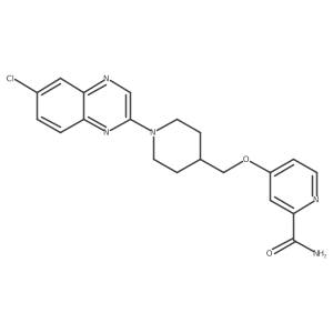 4-{[1-(6-Chloroquinoxalin-2-yl)piperidin-4-yl]methoxy}pyridine-2-carboxamide结构式