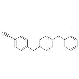 4-({4-[(3-Methylpyridin-2-yl)methyl]piperazin-1-yl}methyl)benzonitrile结构式