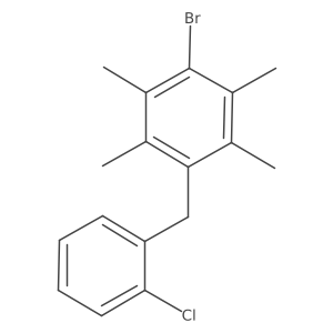 1-Bromo-4-[(2-chlorophenyl)methyl]-2,3,5,6-tetramethylbenzene结构式